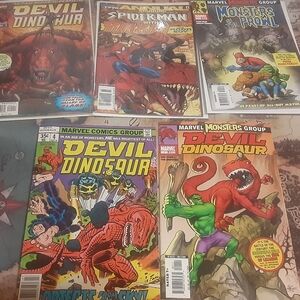 5 Devil Dinosaur Marvel comic book collectionDevil Dinosaur 4 1978 Jack Kirby-